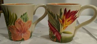Tommy Bahama Huge Hibiscus? Flower Coffee Mugs