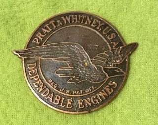 Vintage Pratt & Whitney,  Usa Dependable Engines Emblem W.  Eagle Robbins Company