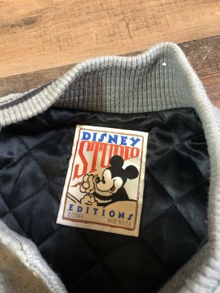 Vintage Mickey Mouse 1928 Disney Studio Leather Jacket Size M/L 90s Vtg 5