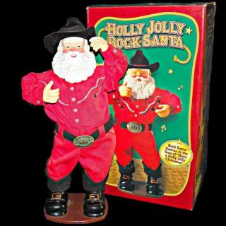 Holly Jolly Rock Rockin Santa Country Cowboy Dancing Alan Jackson Animated Sings