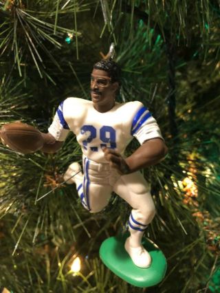 Eric Dickerson Christmas Tree Ornament Colts White Jersey