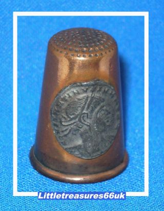 Felix Morel Copper Old Coin Thimble. .