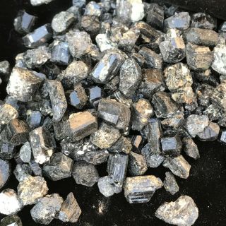 100g Natural Black Tourmaline Mineral Quartz Crystal Gravel Tumbled Stone 7