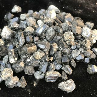 100g Natural Black Tourmaline Mineral Quartz Crystal Gravel Tumbled Stone 7 4