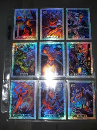 1994 Marvel Masterpieces Complete Holofoil Set Of 10 Cards