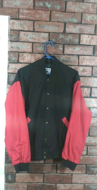 Vintage Black / Red Mickey Mouse Disney Mgm Varsity Jacket (80s And 90s) Size Xl