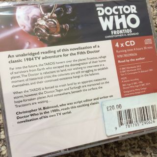 DOCTOR WHO: FRONTIOS - CD Audiobook Novelisation & Audio Book - 5th Dr 3