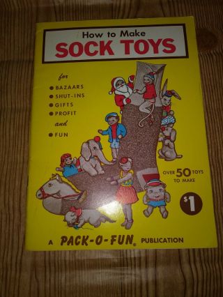 How To Make Sock Toys Pattern Book Pack Of Fun 1967 Red Heel Sock Monkey Santa