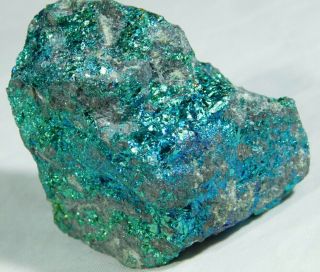 An Intense Blue Colored Peacock Copper Chalcopyrite Or Peacock Ore 154gr
