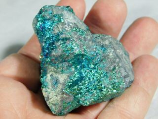 An Intense BLUE Colored Peacock Copper Chalcopyrite or Peacock Ore 154gr 2