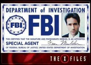 The X - Files Tv Series Fox Mulder Fbi Badge Photo Refrigerator Magnet