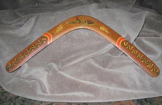 Vintage Tralee Station Boomerang Made In Australia By Aborigines