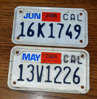 California Motorcycle License Plates