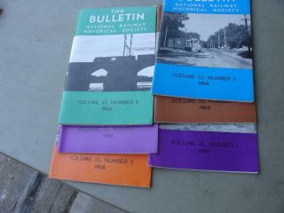 6 Issues 1968 The Bulletin National Railway Historical Society Magazines