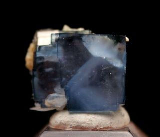 Rare Blue Cube Fluorite & Pyrite Crysatal Mineral Specimen/china