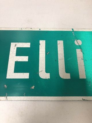 Authentic Retired Elliott Texas Highway Sign Robertson County 42 X 12” 3