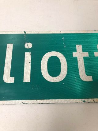 Authentic Retired Elliott Texas Highway Sign Robertson County 42 X 12” 4