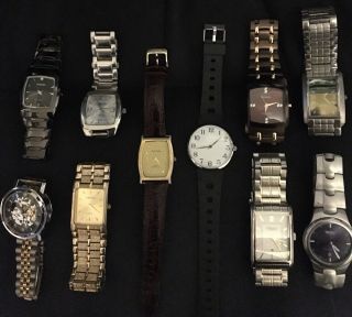 Mens Watch Assortment Plus Jewelry Box/watch Box