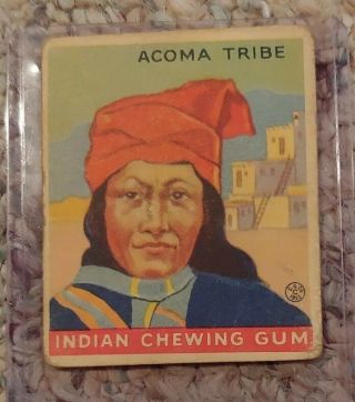 1933 Goudey Indian Chewing Gum Trading Card 86 Acoma Tribe