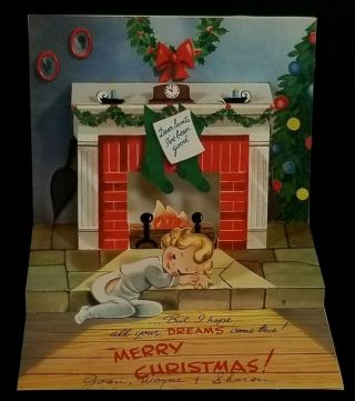 Vintage Christmas Greeting Card 1950 
