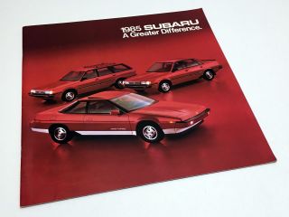 1985 Subaru Gl Hardtop Sedan 4wd Wagon Hatchback Brat Xt Coupe Brochure