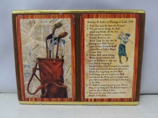 Vintage Congress Double Deck Playing Cards - Rules Of Golf 1744