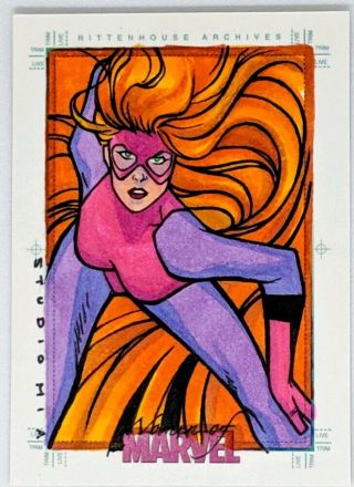 Women Of Marvel Series 2 Sketch Card By Studio Mia - Medusa