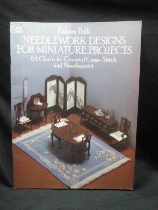 Needlework Designs For Miniature Projects - Cross Stitch/needlepoint Pattern Bklt