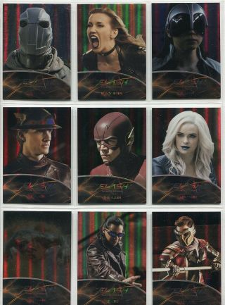 The Flash Season 2 Complete 9 Card Foil Parallel Chase Set Metas