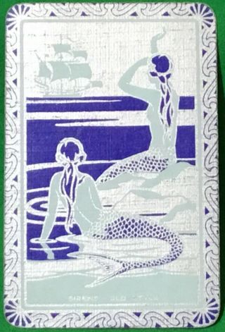 Playing Cards 1 Single Swap Card - Old Vintage Sirens Old Style Mermaid Mermaids