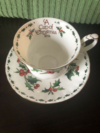 A Cup Of Christmas Tea Cup and Saucer With Teabag Holder And Book 2