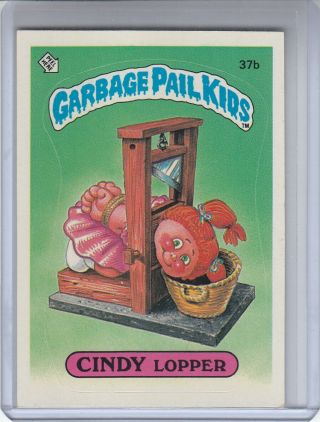 1985 Topps Garbage Pail Kids 1st Series Card 37b Cindy Lopper (matte)
