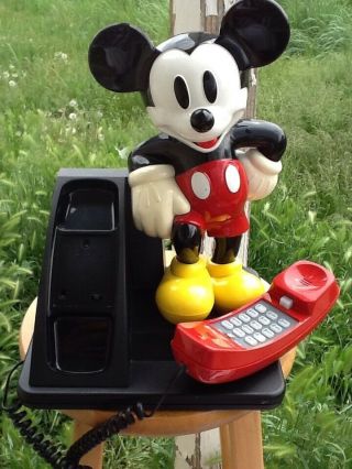 Vintage MICKEY MOUSE Disney Touch Tone Phone,  AT&T Telephone - Large (14x10x8). 2