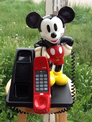 Vintage MICKEY MOUSE Disney Touch Tone Phone,  AT&T Telephone - Large (14x10x8). 3