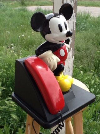 Vintage MICKEY MOUSE Disney Touch Tone Phone,  AT&T Telephone - Large (14x10x8). 4