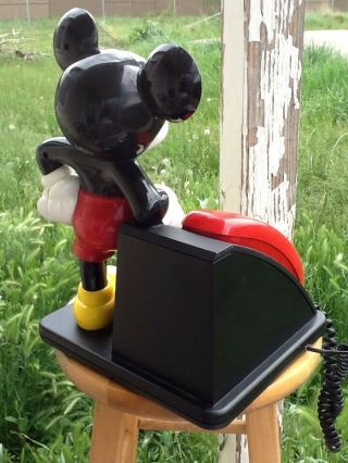 Vintage MICKEY MOUSE Disney Touch Tone Phone,  AT&T Telephone - Large (14x10x8). 5
