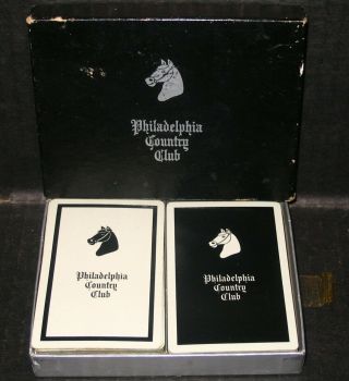 [philadelphia Country Club 2 Deck Set Wbox Playing Cards Famous Early Golf Venue