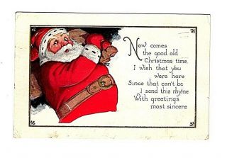 Santa Claus 1932 Merry Christmas Embossed 3a