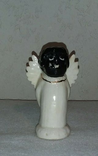 Vintage Mischievous Angel With Slingshot Pie Bird Vent Black Americana Vguc Rare