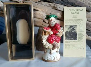 1836 Father Christmas On A Goat - Memories Of Santa Ornament & Inserts