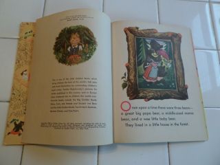 The Three Bears,  A Little Golden Book,  1948 (VINTAGE; Children ' s Hardcover) 4