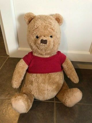 14” Christopher Robin Movie Winnie The Pooh Bear Plush Doll Justplay Disney