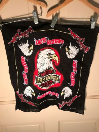 Vintage Harley Davidson Bandana Handkerchief Eagle American Glory
