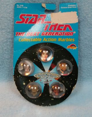 Star Trek The Next Generation Collectible Action Marbles Set Of 5 (five) Lqqk