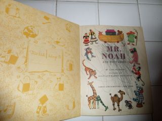 Mr.  Noah And His Family,  A Little Golden Book,  1948 (VINTAGE Children ' s Hardcover) 3