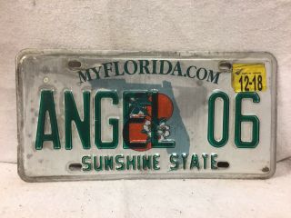 Florida Vanity License Plate “angel 06”
