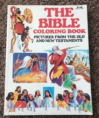 Vintage 1991 The Bible Coloring Book Pictures From The Old And Testament
