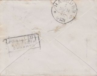 1877 QV CLIFTON BRISTOL COVER WITH A 2½d STAMP SENT TO HAMBURG GERMANY Cat £120 3