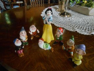 Vintage Walt Disney Productions Snow White And The Seven Dwarfs Japan Ceramic