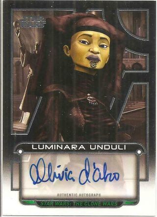 2017 Topps Star Wars Galactic Files Auto Olivia D 